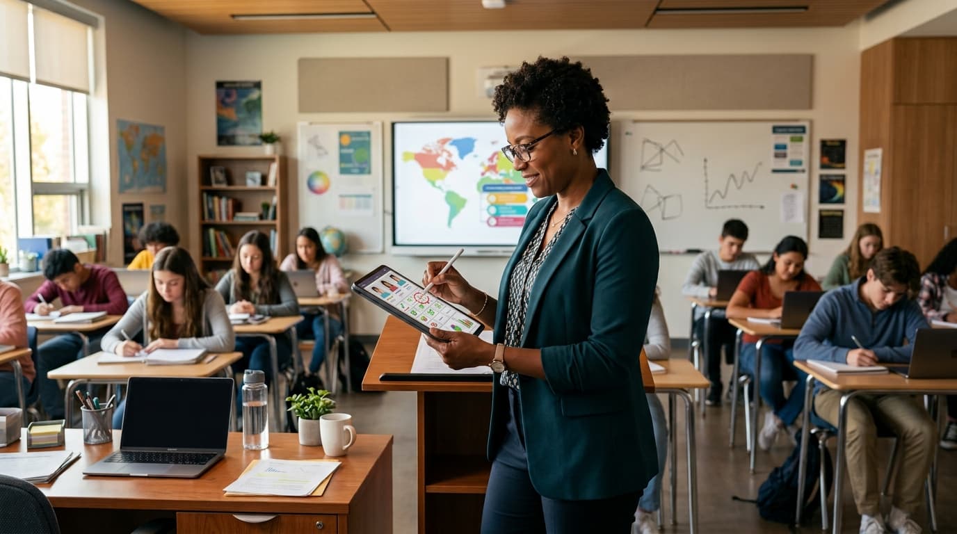 How to pass GPTZero AI detection, teacher reviewing student papers